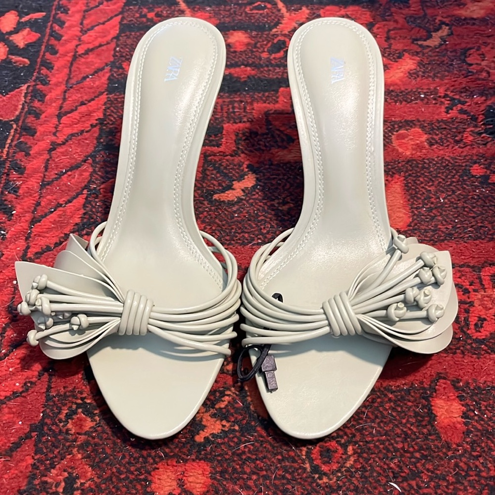 Zara sage heels